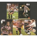 Sheffield United 5 Pro Set Cards Signed By John Gannon, Dave Whitehouse, Carl Bradshaw, Jamie