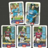West Ham United 5 Subbuteo Squads Cards Signed By Danny Williamson, Iain Dowie, Steve Potts & 2