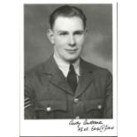 Sqn. Ldr. John Denis Anderson WW2 Battle of Britain pilot signed 7 x 5 black and white portrait