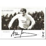 Alan Mullery signed Spurs football b/w 6 x 4 inch photo. Good condition.
