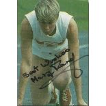 Mary Rand Olympic medal winner signed colour 6 x 4 inch photo. She won the long jump at the 1964