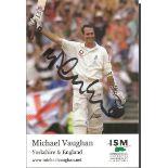 Michael Vaughan former England Cricket captain signed I.S.M. colour 6 x 4 inch photo. Good