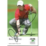 Rory McIlroy Golf sensation signed I.S.M. colour 6 x 4 inch photo. Good condition.