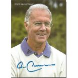 Franz Beckenbauer German football star signed colour 6 x 4 inch photo. Good condition.