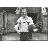 Tom Finney Football legend signed b/w 6 x 4 inch photo. Good condition.