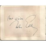 Nelson Eddy signed piece fixed to autograph album page with Gracie Fields on reverse. Eddy was