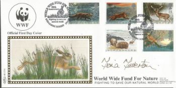 Fiona Fullerton signed Benham official 1992 Wintertime WWF BLCS70 FDC. Good condition. All signed