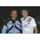 Mick Mills & Arnold Muhren 1982, Colour 12 X 8 Photo Depicting Ipswich Town's Mick Mills And