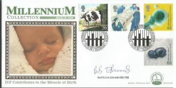 Prof Robert Edwards CBE FRS signed Benham official 1999 Millennium collection BLCS153b FDC. Good