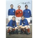 Rangers 1960s, Colour 12 X 8 Photo Depicting A Wonderful Image Of Several Rangers Players Posing For