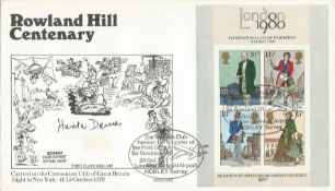 Hunter Davies signed 1980 London Benham BOCS2 Rowland Hill Centenary FDC. Good condition. All signed