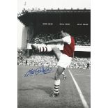 Mel Charles 1959, Colorized 12 X 8 Photo Depicting Arsenal's Mel Charles Warming Up Prior To A Game,