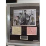 Manfred Mann autograph presentation. Two signed album pages signed by Manfred Mann, Mike Hugg,