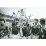 Nottingham Forest 1979, B/W 12 X 8 Photo Depicting John Robertson And Garry Birtles Holding Aloft