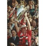 Lee Sharpe 1995, Col 12 X 8 Photo Depicting Manchester United's Lee Sharpe Holding Aloft The