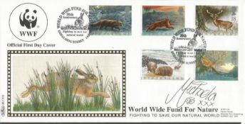 Michaela Strachen signed Benham official 1992 Wintertime WWF BLCS70 FDC. Good condition. All