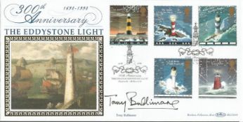 Tony Bullimore signed Benham official 1998 Lighthouses 300th anniversary Eddystone Light BLCS141.