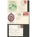 Post Office FDC collection. 60+ covers 1875 - 1973. Includes 3 Queen Victoria covers, 1953