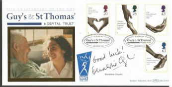 Geraldine Chaplin signed Benham official 1998 50th anniversary of the NHS Guys and St Thomas