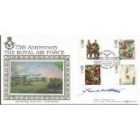 Frank Wootton famous artist signed 1993 Art Benham official 75th anniversary the RAF BLCS84 FDC.