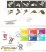 Royal Mail FDC collection. 75 covers 2003 - 2005. Comes in black album. Includes Birds of Prey,