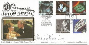 Leslie Phillips signed Benham official 1996 100 years of British Cinema BLCS115b FDC. Good