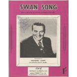 Frankie Laine American Singer Signed Vintage Swan Song Sheet Music . Good condition. All signed