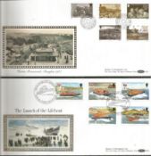 Benham Isle of Man silk official FDC collection. 58 covers. Housed in red suede album.