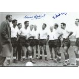 England 1950s, B/W 12 X 8 Photo Depicting England Players And Manager Walter Winterbottom Posing For