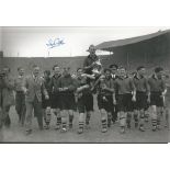 Sammy Smyth 1949, B/W 12 X 8 Photo Depicting Wolves Captain Billy Wright Being Chaired By Team Mates