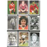 Manchester United, Lot Of 16 Signed Jf Sporting Collectibles Trade Cards, All Depicting Former