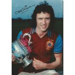 John Gidman 1985, Colour 12 X 8 Photo Depicting Aston Villa's John Gidman Posing With The League Cup