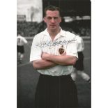 Nat Lofthouse 1950s Colorized 12 X 8 Photo Depicting A Superb Portrait Image Of Bolton Captain Nat