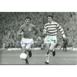 Celtic V Rangers 1971, B/W 12 X 8 Photo Depicting An Action Scene As Celtic's Jim Craig And