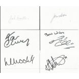 Manchester United, Lot Of 18 Signed 5 X 3 Index Cards Individually Signed By Former Manchester