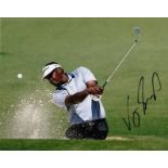 Vijay Singh signed 10 x 8 colour photo of the Fijian golfer. Good condition. All signed items come