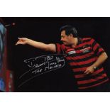 Denis Priestley signed 10 x 8 colour photo of the former English darts player. Winner of two world