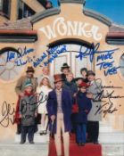 Willy Wonka all 5 kids signed 10 x 8 colour photo. Good condition. All signed items come with our