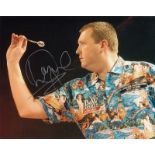 Wayne Mardle signed 10 x 8 colour photo of the former English darts player. Nicknamed Hawaii 501.