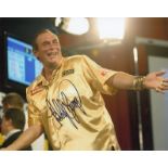 Bobby George signed 10 x 8 colour photo of the former English darts player. Good condition. All