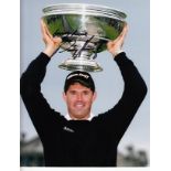 Padraig Harrington signed 10 x 8 colour photo of the Irish professional golfer. Good condition.