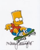 Nancy Cartwright signed 10 x 8 colour photo of Bart Simpson on Skateboard. Good condition. All
