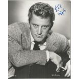 Kirk Douglas signed stunning 10 x 8 b/w portrait photo. Good condition. All signed items come with