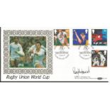Rory Underwood signed Benham official 1991 Sport Rugby Union World Cup BLCS65 FDC. Good condition.