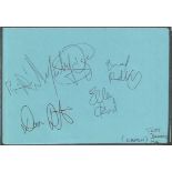 Crash Test Dummies rock band signed vintage autograph album page. Signed by five Brad Roberts, Ellen