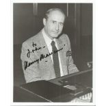 Henry Mancini signed 10 x 8 inch b/w photo. April 16, 1924 - June 14, 1994 was an American composer,