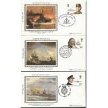Benham small silk FDC collection. 38 covers. Includes 1982 BS4 Maritime England year, 1981 BMS4