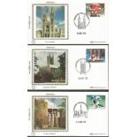 Benham small silk FDC collection. 31 covers. Includes 1983 BS7 Christmas, 1980 BS4 London Landmarks,