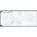 Slade rock band signed British Airways Logoed Baggage ticket. Signed by Noddy Holder, Dave Hill,