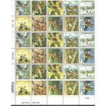 Birds 2007 attractive sheet of mint unused stamps with traffic light edge. Has three sets of